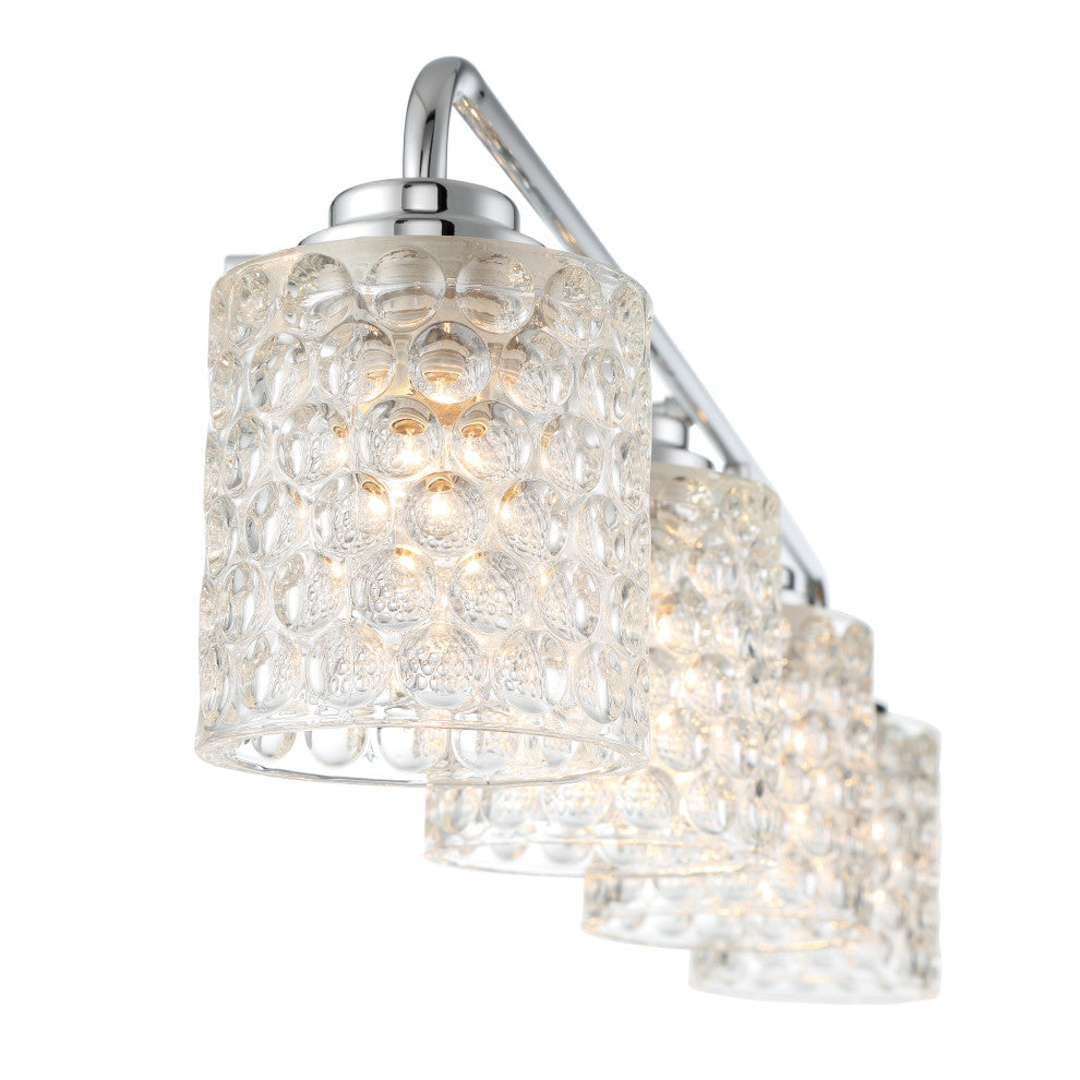 4-Light Dimmable Chrome Vanity Light