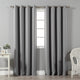 Silver Grommet Top Solid Thermal Insulated Blackout Curtain, Gray, 84"