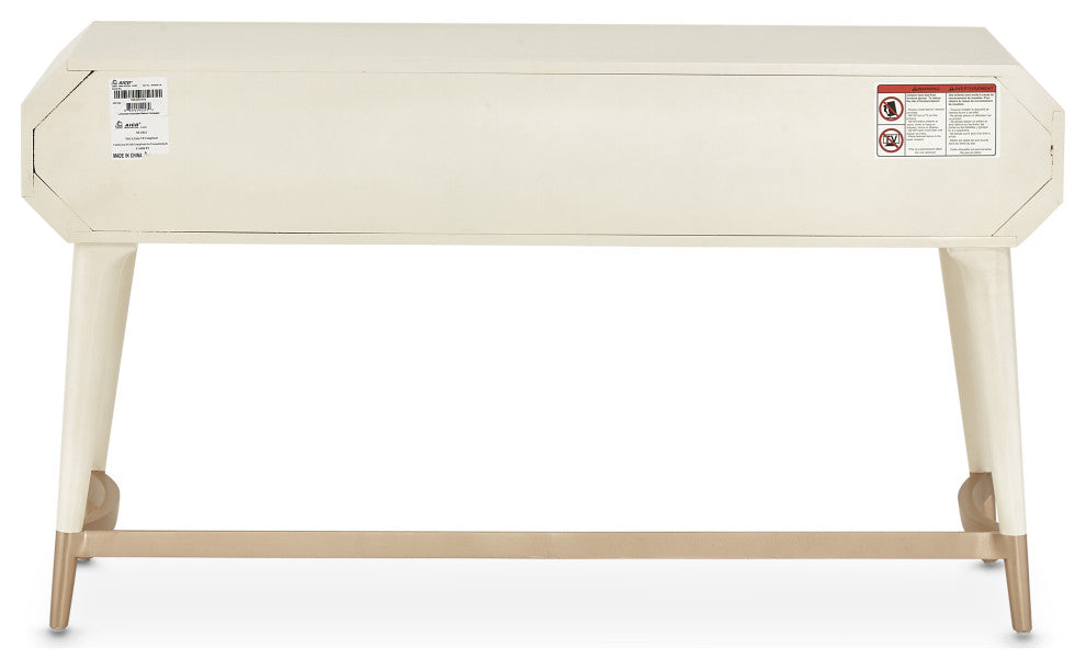 La Rachelle Vanity Set with Mirror & Chair - Medium Champagne