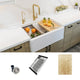 30" Undermount Workstation Single Bowl White Granite Kitchen SInk