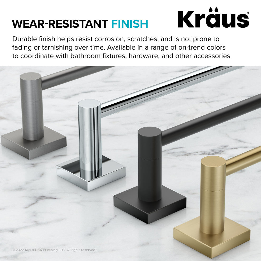 Ventus Bathroom Robe and Towel Hook, Brushed Gold