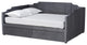 Gulliver Grey Velvet Fabric Upholstered 2-Drawer Daybed