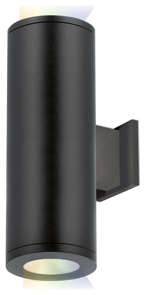 Tube Architectural 5" LED Color Changing Wall-Light Straight Narrow Beam, Black