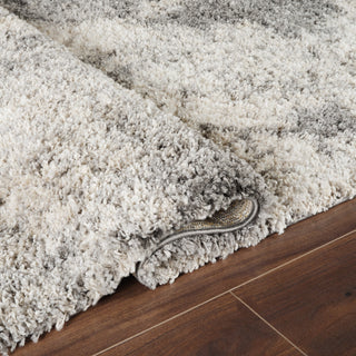 Shag Adrian Gray/Beige Rug, Gray, 2'6"x8' Runner