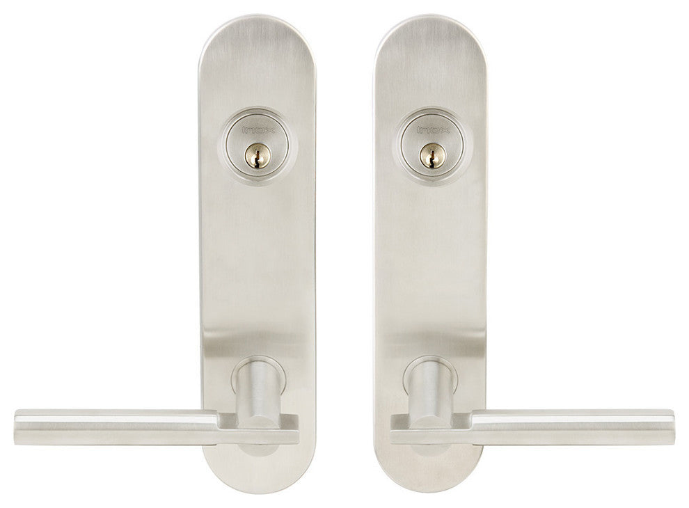 Sequoia Lever, Tubular Entry, Double Cylinder, Satin Stainless Steel