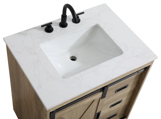 Home Living 30" Single Bathroom Vanity, Natural Oak