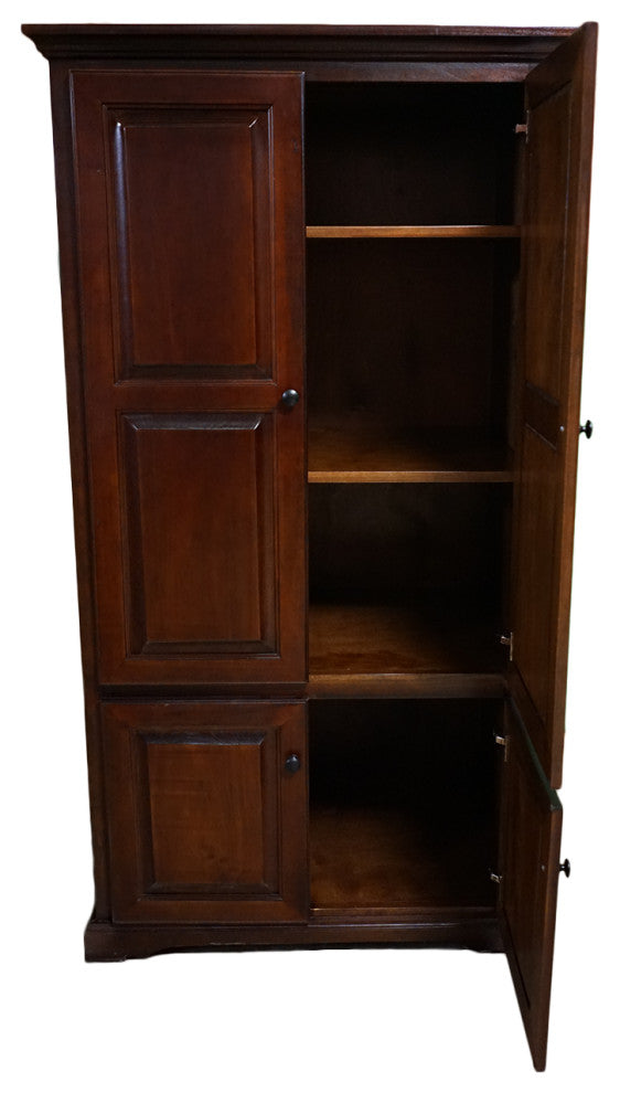 Double Wide Kitchen Pantry Cabinet, Concord Cherry
