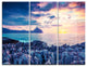 "Spring Sunset Over Monte Cofano" Photo Metal Wall Art, 3 Panels, 36"x28"