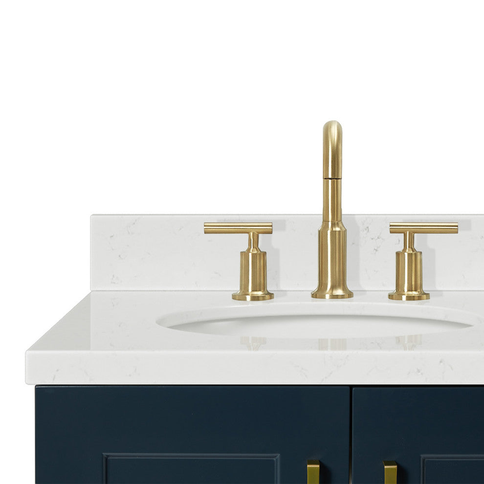 Ariel Taylor 36" Left Offset Single Oval Sink Bathroom Vanity