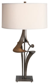 Antasia Table Lamp, Dark Smoke, Natural Anna Shade