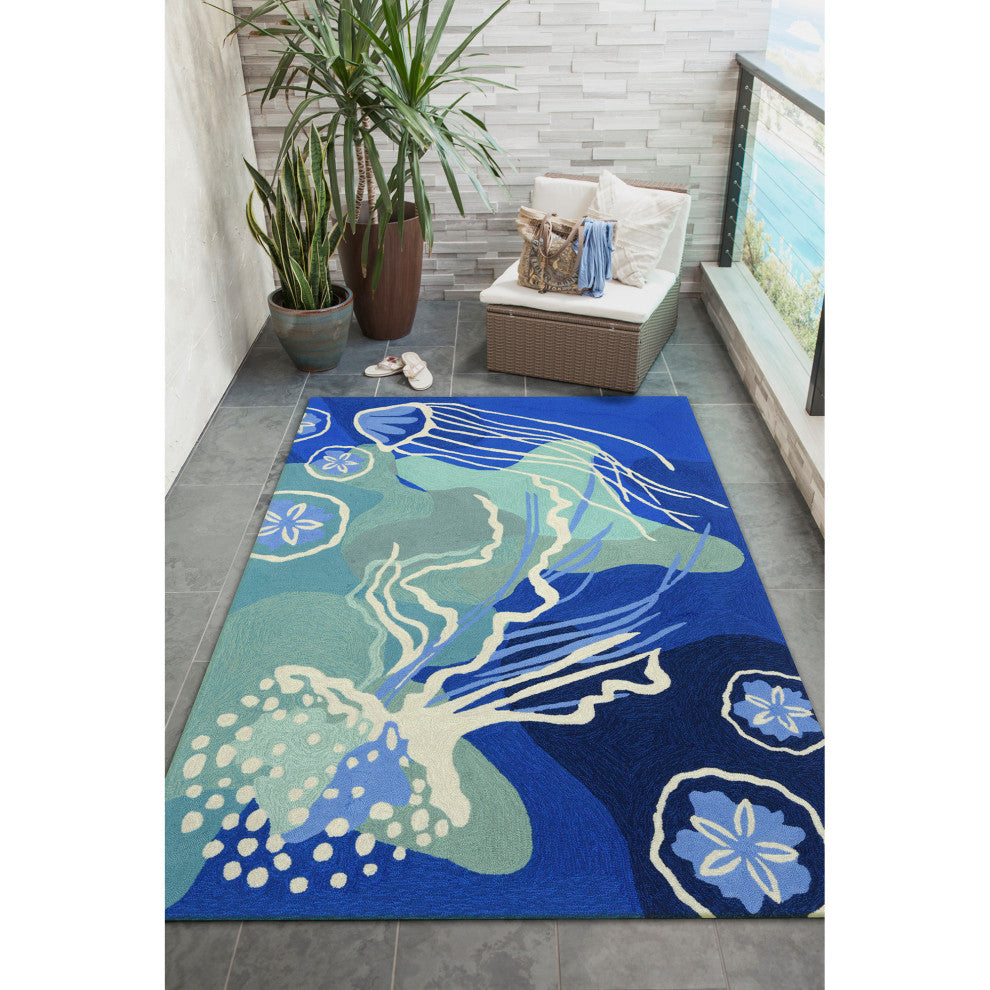 Capri Jelly Fish Indoor/Outdoor Rug, 7'6"x9'6"