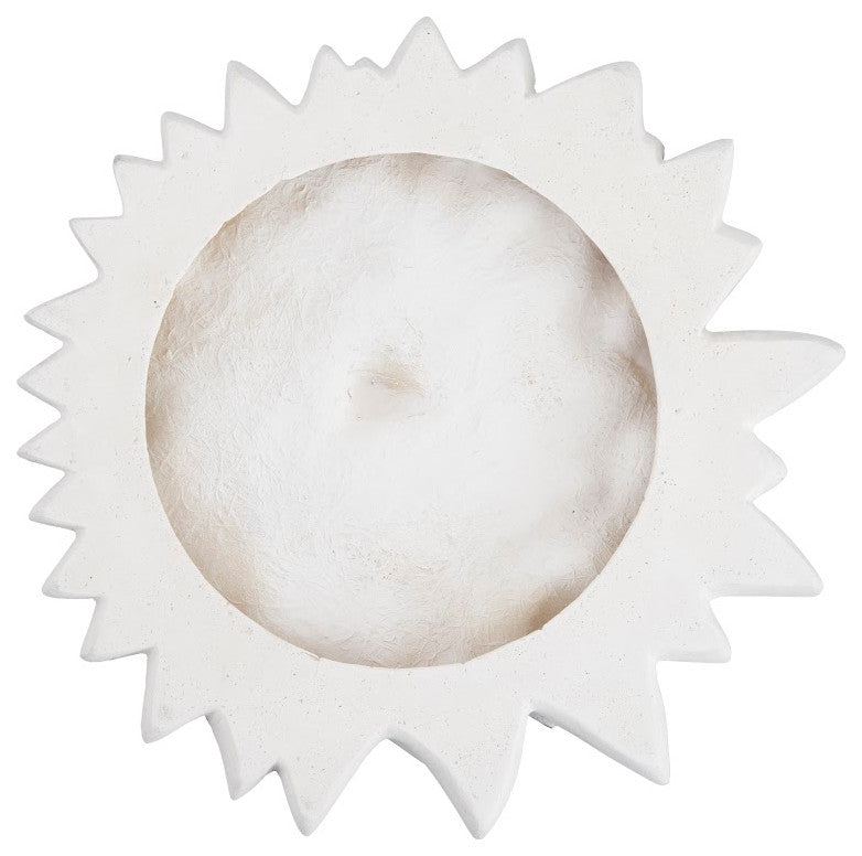 Dahlia Flower Wall Art, White Stone