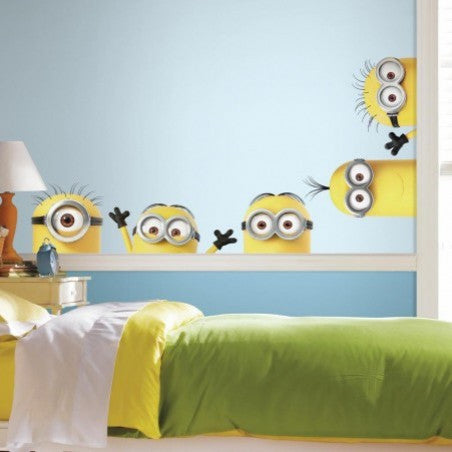 Despicable Me 3 Peeking Minions Giant Peel and Stick Wall Decals, 5-Piece