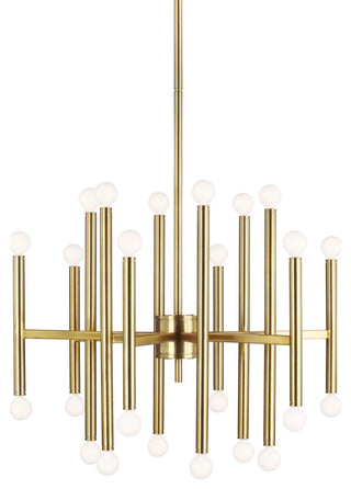 Beckham Modern Large Chandelier, Burnished Brass