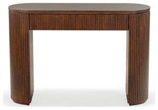 Safavieh Couture Rikki Fluted 1 Drawer Console, Walnut
