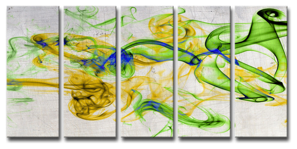 Ready2HangArt ''Glitzy Mist XV'' by Tristan Scott, 30"x60", 5 Piece Set