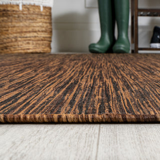 Ethan Modern Flatweave Solid, Brown, 6' Square
