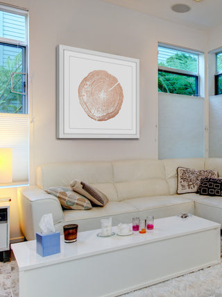 "Log Cutout Rose Gold" Framed Painting Print