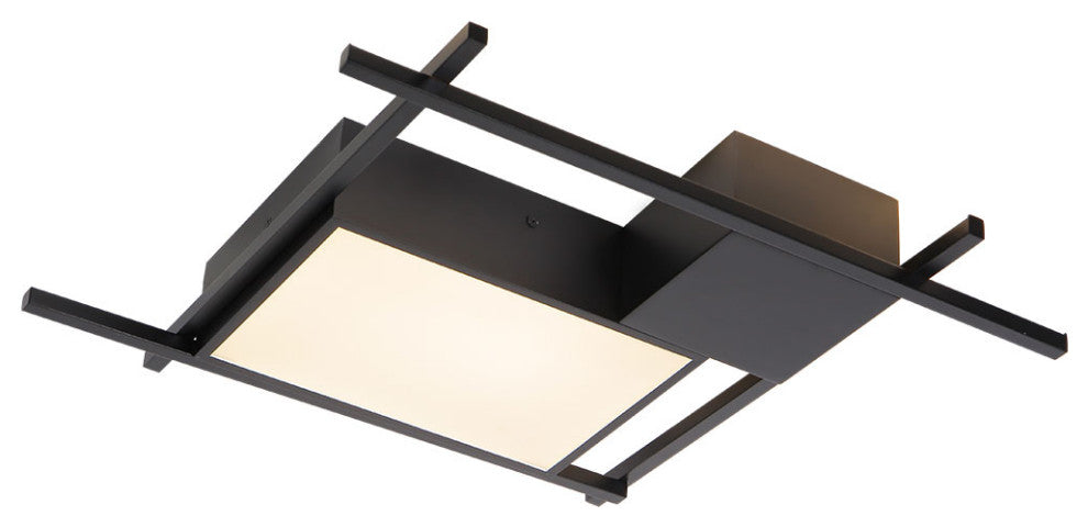 Radium 19" ETL Certified Integrated LED Ceiling Fixture, Black