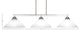 Odyssey 3 Light Bar, Brushed Nickel Finish, 16" White Marble Glass