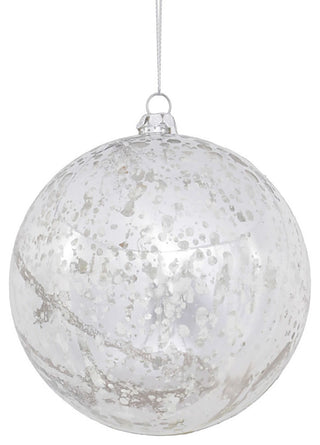 Vickerman 4" Ball Mercury Finish Shiny Set, of 6, Silver