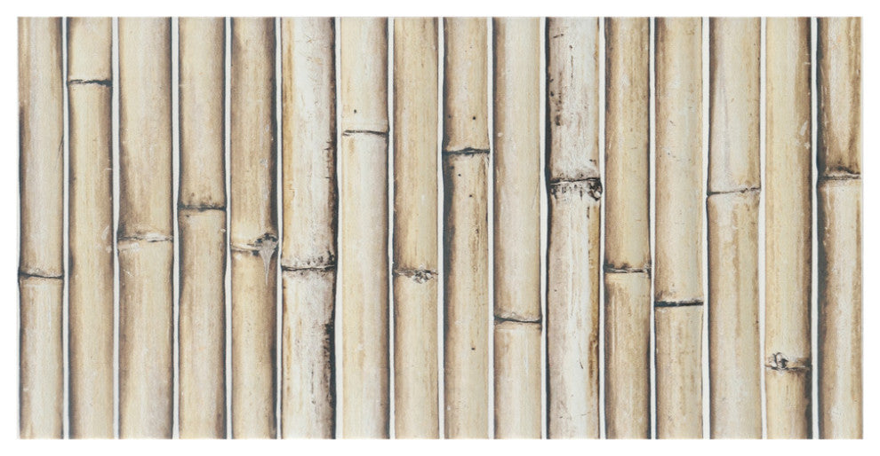 Bamboo Haven Sandy White Fluted Fluted Ceramic Wall Tile