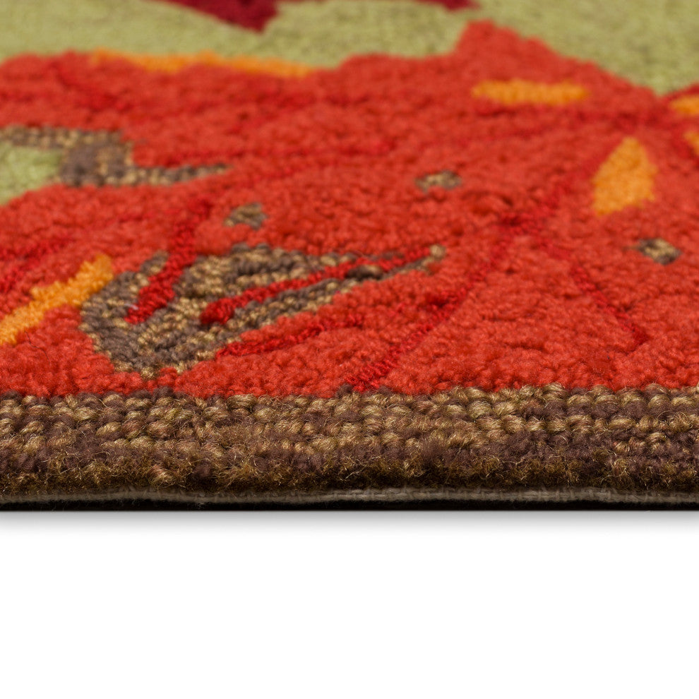 Ravella Falling Leaves Indoor/Outdoor Rug Moss 7'6"x9'6"