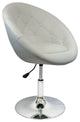 Nicer Furniture Rounded Leather Height Adjustable Leisure Swivel Bar Stool White