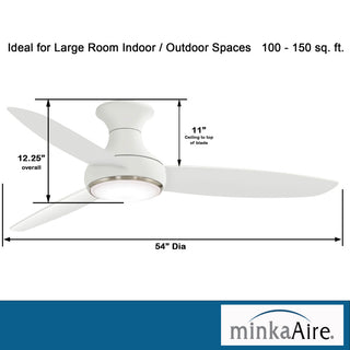 MinkaAire Concept III Outdoor 54 LED Concept III 54" 3 Blade - White