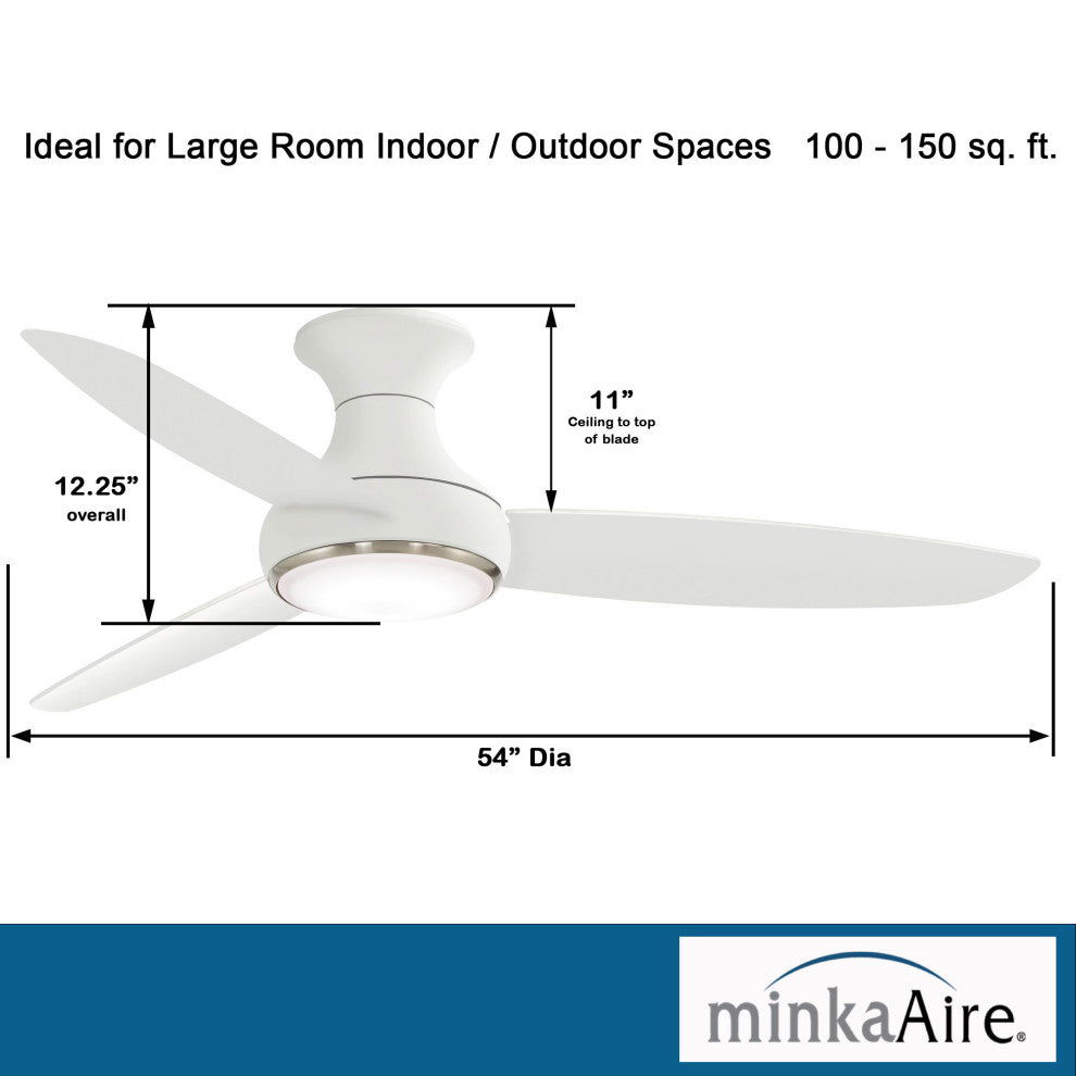 MinkaAire Concept III Outdoor 54 LED Concept III 54" 3 Blade - White