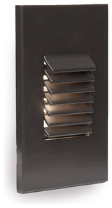 LED Vertical Louvered Step and Wall Light, Bronze