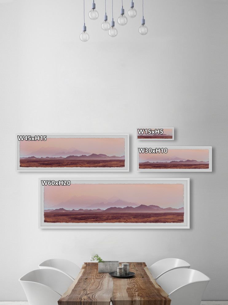 "Desert Horizon" Framed Painting Print, 30x10