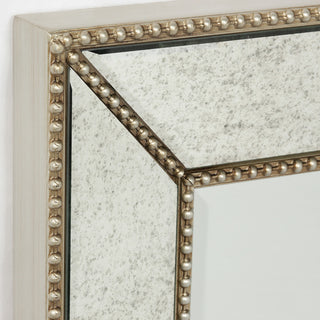 Champagne Bead Beveled Rectangle Solid wood framed Wall Mirror,multi size, 40" X 30