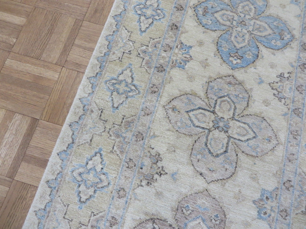 2'6x13'7 Runner Hand Knotted Ivory Fine Peshawar Khotan Oriental Rug