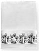 Monochromatic Black Tulips Bath Towel