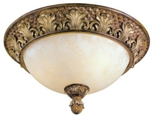 Livex Lighting 3 Light Venetian Patina Ceiling Mount - 8458-57