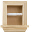 Tampa Recessed Solid Wood Toilet Paper Holder 7 x 8.5, Unfinished