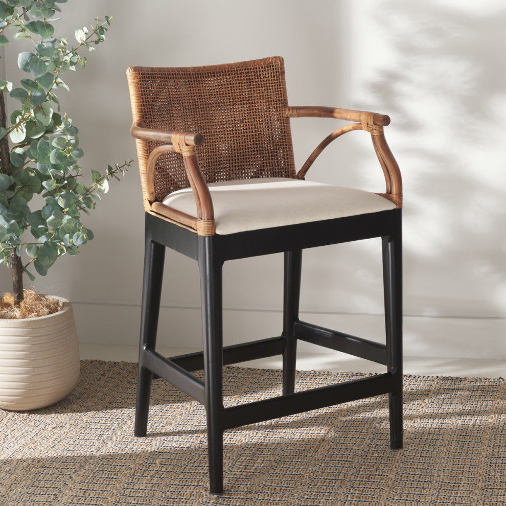 Safavieh Gianni Counter Stool, Brown/Black