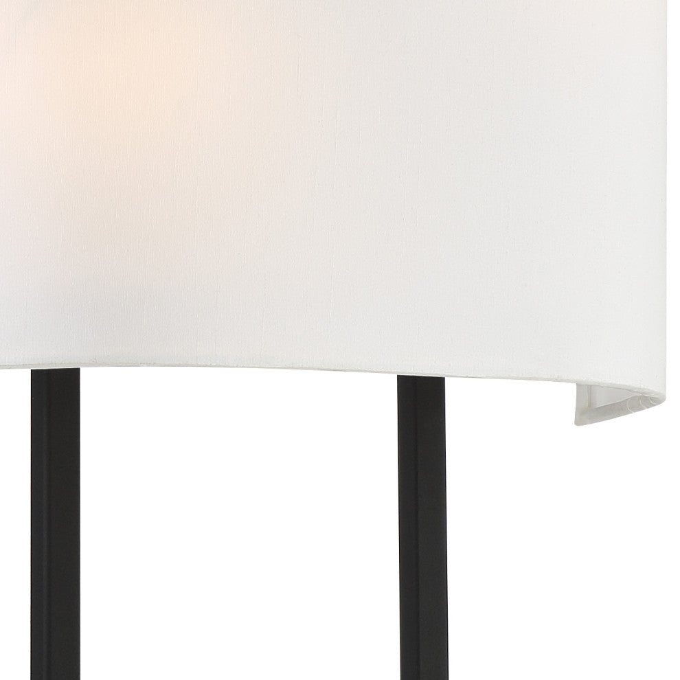 Fremont 2 Light Wall Mount, Black Forged