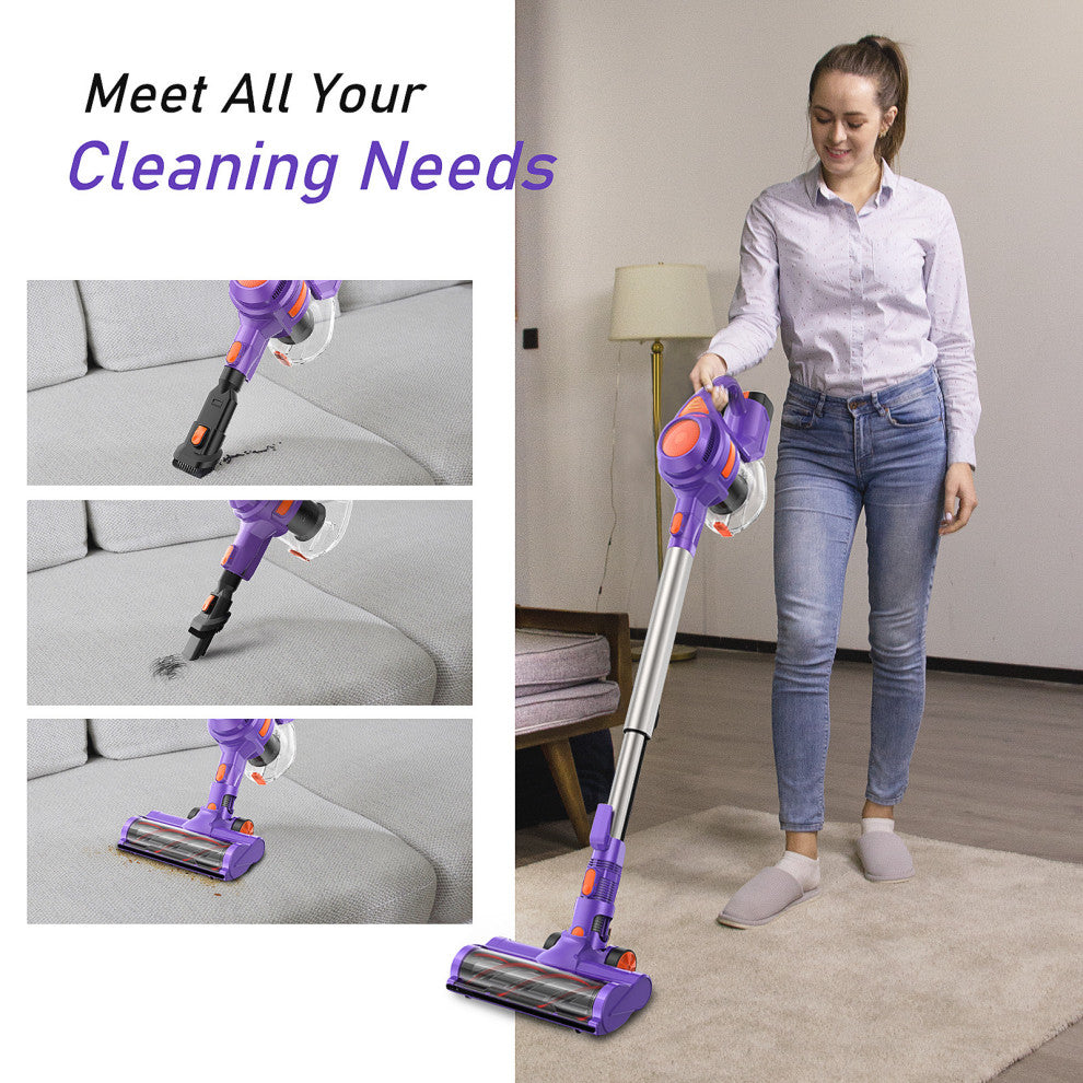 Moosoo Cordless Vacuum Lightweight 4-in-1 Stick Vacuum Cleaner X8