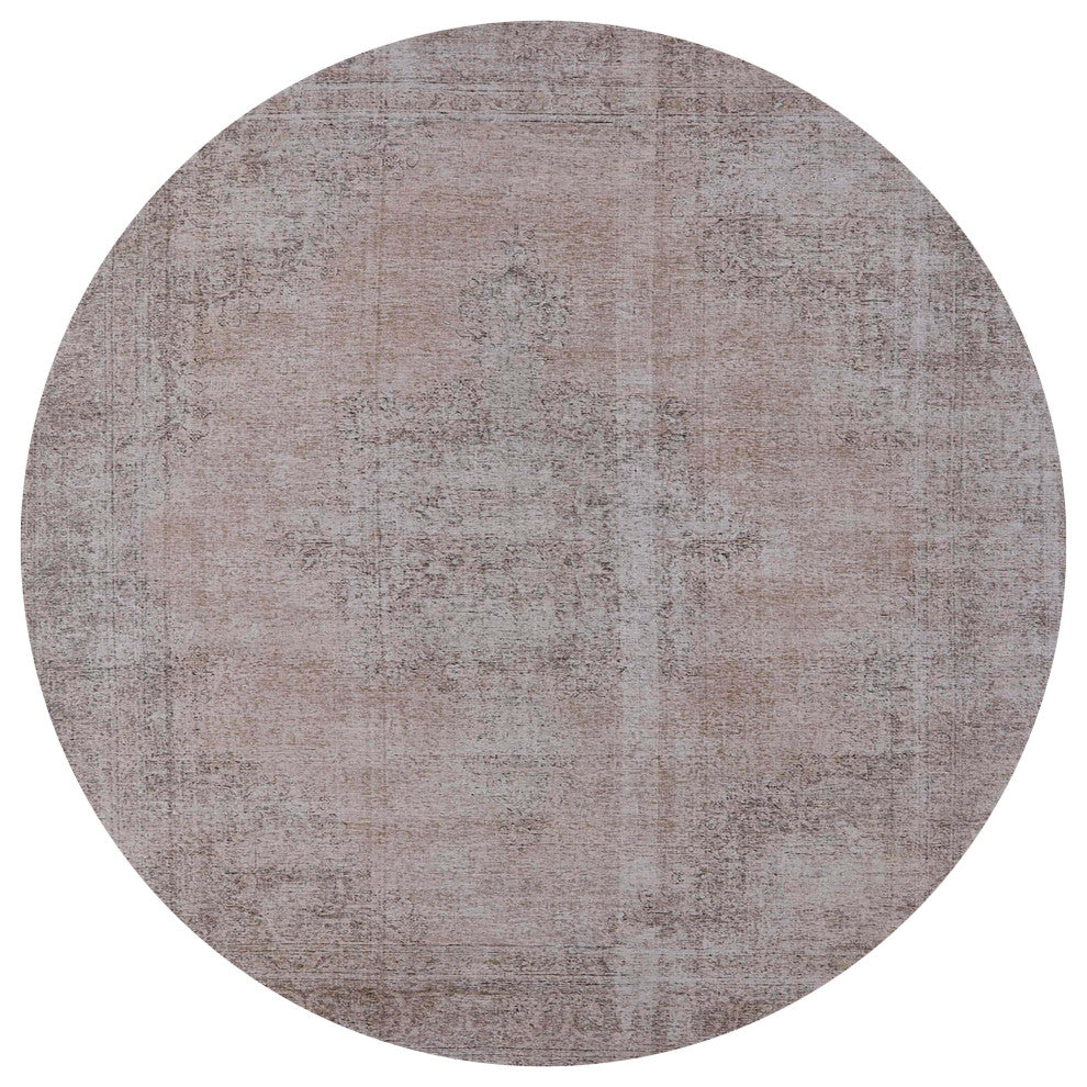 Ahgly Company Indoor Round Mid-Century Modern Area Rugs, 7' Round