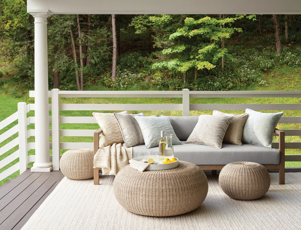 Dash & Albert Veranda Ivory Handwoven Performance Rug, Ivory, 8' x 10'