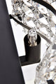 Oliver Light Bath Sconce, Black With Clear Crystals