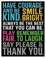 Have Courage Be Kind 11x14 Canvas Wall Art
