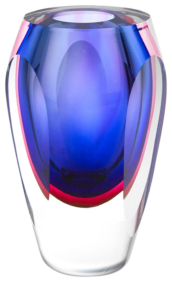 Essence Murano Style Art Glass Violet 9" Vase