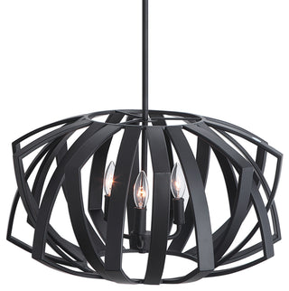 Uttermost Thales Black Geometric 3-Light Pendant