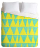 Deny Designs Nick Nelson Analogous Shapes With Gold Duvet Cover - Lightweight