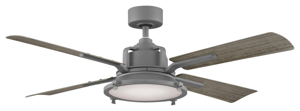 Nautilus 4-Blade Smart Ceiling Fan 56" Graphite Weathered Wood, 3500K LED Kit