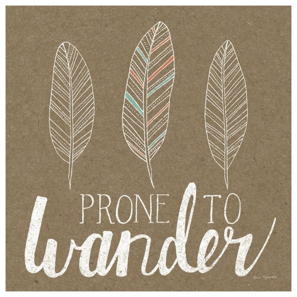 "Prone to Wander" Digital Paper Print by Laura Marshall, 38"x38"