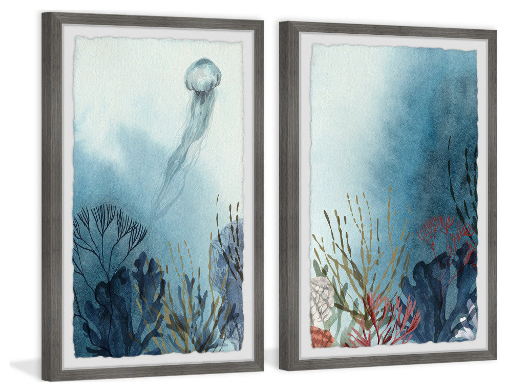Jelly Habitat Diptych, 2-Piece Set, 8x12 Panels